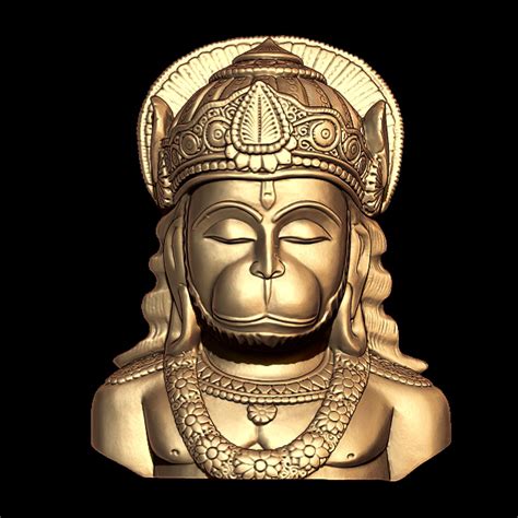 Hanuman 3d Model Murti Design Online Download Cad Wala