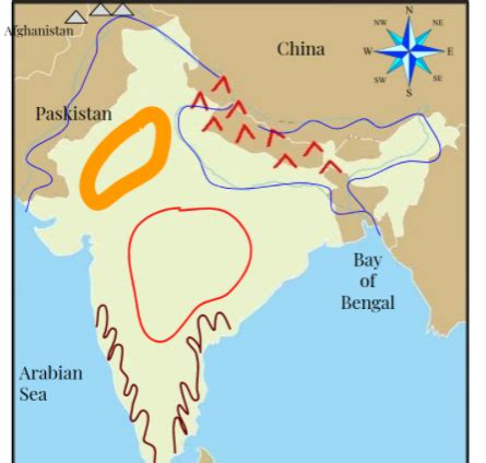 Hiindu Kush Mountains India Map