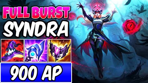 Full Burst Syndra Mid 900 Ap S Gameplay Coven Syndra Best Build