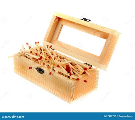 Pile Of Matches In A Wooden Box Stock Photo Image Of Matchstick