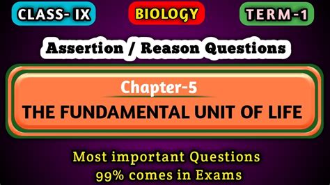 The Fundamental Unit Of Life Class Th Biology Assertion Reason