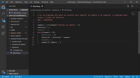 Programando em Python Prática 10 while e fatorial YouTube