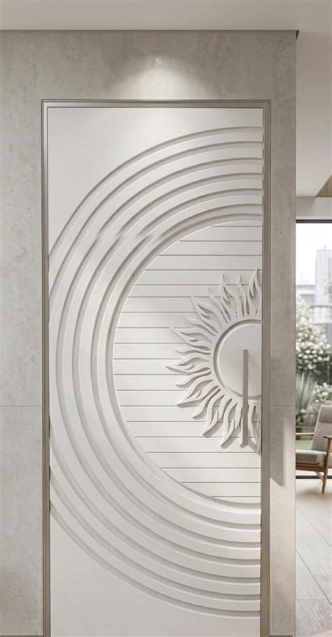 luxury handcrafted white hdhmr door contemporary  relief sun arch