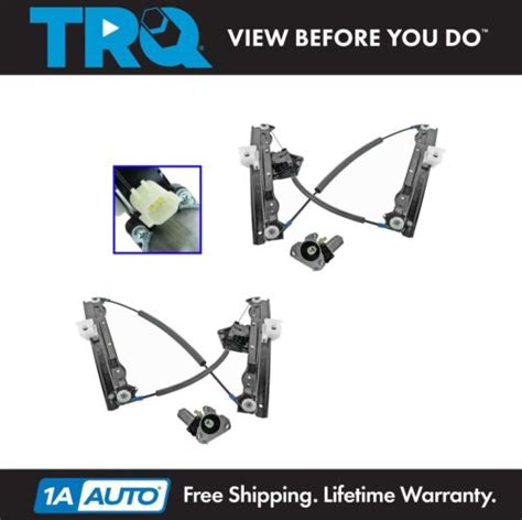 Trq Power Window Regulators Pin Motor Front Pair Set For Dodge