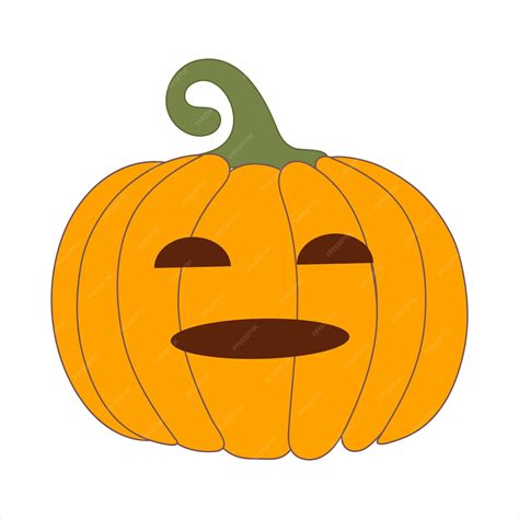 Premium Vector | Pumpkin with cutouts for halloween holiday design