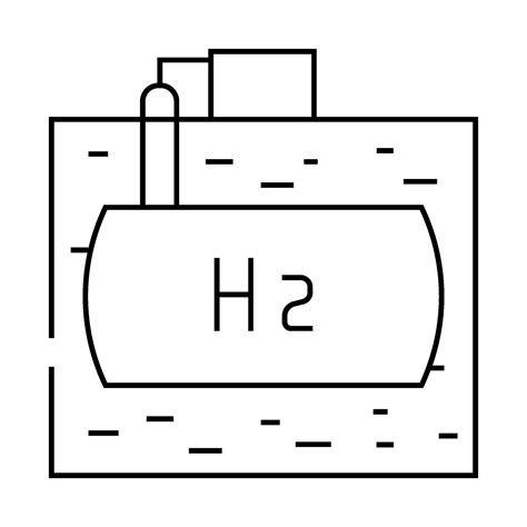 Underground Storage Hydrogen Line Icon Illustration 48349115 Vector Art