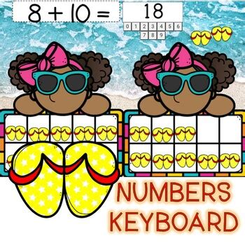 Boom Cards Girls Add And Subtract Movable Flip Flops Within 20 Tens Frames