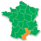 Map Of The Languedoc Roussillon Region Of France Including Montpellier