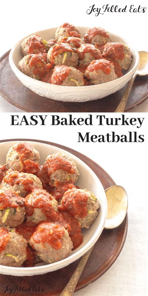 Baked Turkey Meatballs Paleo Low Carb Keto Thm S Joy Filled Eats