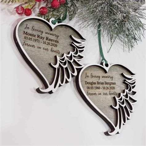 Memorial Ornament, Sympathy Christmas Ornament, Personalized Ornaments, Memorial Christmas ...