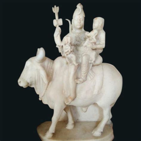 Plain Hindu White Marble Shiv Parivar Statue For Temple Size Feet