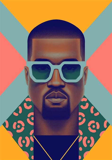 Kanye West Illustration Pop Art Portraits Pop Art Portrait