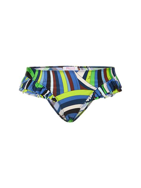 Iride Printed Lycra Bikini Bottoms Pucci Women Luisaviaroma