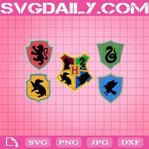 Hogwarts Animal Crests Svg Bundle Svgdaily Daily Free Premium Svg Files