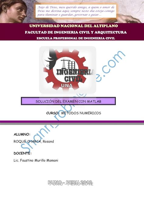 PDF Examen Resuelto Metodos Numericos DOKUMEN TIPS