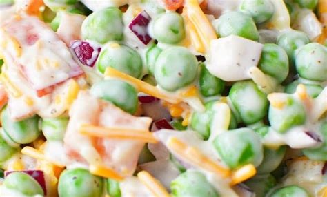 CREAMY GREEN PEA SALAD WITH CHEDDAR CHEESE – bestsimpleidea