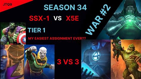 SSX 1 Season 34 War 2 Vs X5E Tier 1 War MCOC Marvel Contest Of