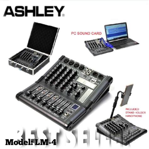 Jual Mixer Ashley LM 4 Original 4 Channel Bluetooth USB Interface