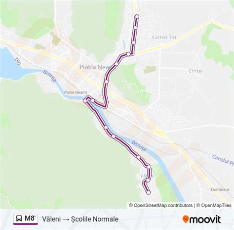 m8 Route Schedules Stops Maps Văleni Școlile Normale Updated