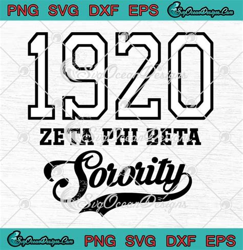 Zeta Phi Beta Sorority Est 1920 Svg African American Sorority Zpb Sisterhood Svg Png Eps Dxf