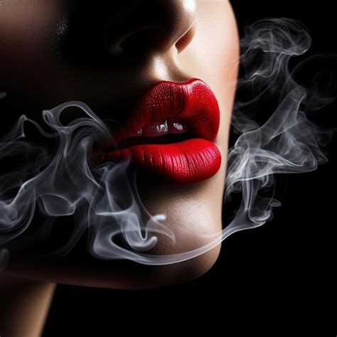 Lips And Smoke Photography