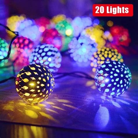 Guirlande Lumineuse Led Boule Marocaine Creuse Lumi Res De No L