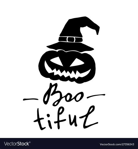 Happy Halloween Hand Drawn Creative Calligraphy Vector Image