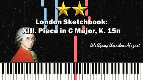 Mozart S Piece In C Major K N London Sketchbook Synthesia Midi