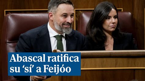 Abascal Reclama A Feijóo Que El Pp Abandone Remilgos Y Complejos Para