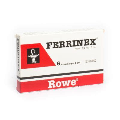 Ferrinex 100mg 5ml 6ampolla Hierro Klinos Undefined