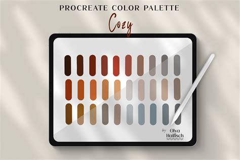 Boho Autumn Procreate Palette Cozy Color Swatches By Olya Haifisch