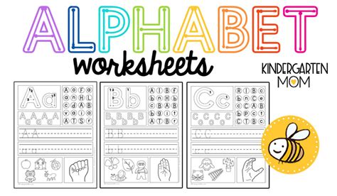 Kindergarten Alphabet Worksheets Kindergarten Mom Worksheets Library