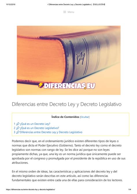 Diferencias Entre Decreto Ley Y Decreto Legislativo Tanto El Decreto