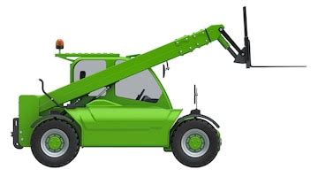 premium photo telescopic handler side view  rendering