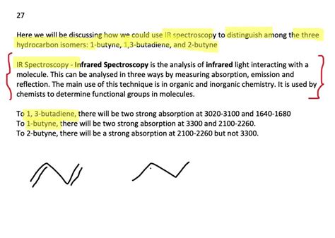 How Might You Use Ir Spectroscopy To Distinguish Among The Three Isomers 1 Butyne 13 Butadiene