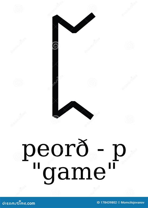 Futhorc Runes Letter Of Peor P Stock Vector Illustration Of English