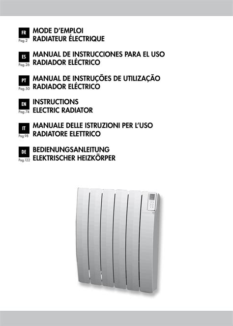 Mode D Emploi Radiateur Lectrique Instructions Electric Radiator