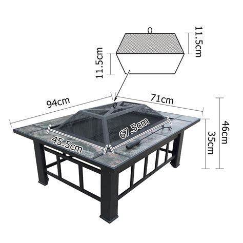 Grillz Outdoor Fire Pit Bbq Table Grill Fireplace Bargain Shack