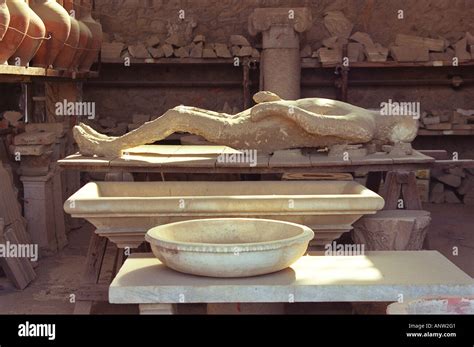 Artifacts Preserved By The Ash Which Covered Pompeii After The Eruption