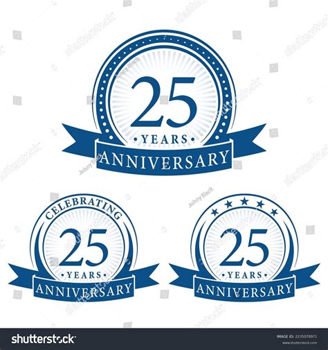 25 Years Anniversary Logo Collections Set Stock Vector (Royalty Free ...