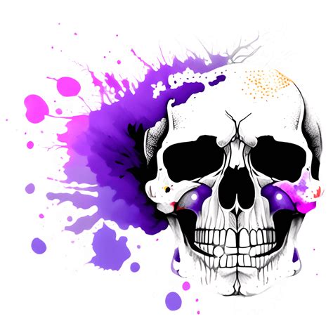 Purple Skull Graphic · Creative Fabrica