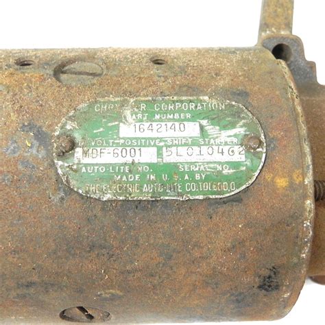 AUTOLITE STARTER CORE MDF 6001 12V 2700 DRIVE 1956 CHRYSLER ALL STARTER