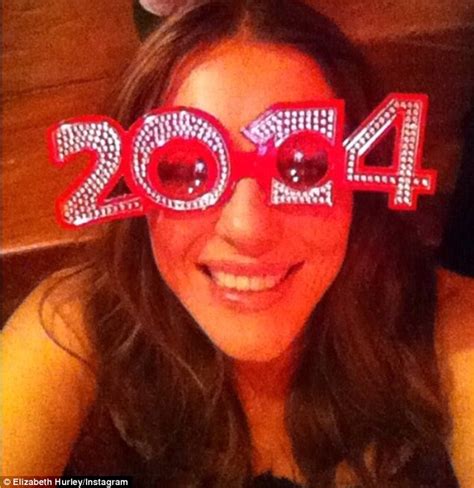 Elizabeth Hurley Sports Comedy Glasses As She Leads Celebrities Tweeting Their Best Wishes For