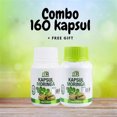 MORINGA Kapsul Original 100 Daun Moringa KKM Approved HALAL JAKIM