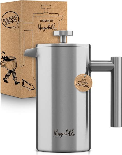 Amazon de Morgenheld French Press für 3 Tassen 600 ml aus rostfreiem