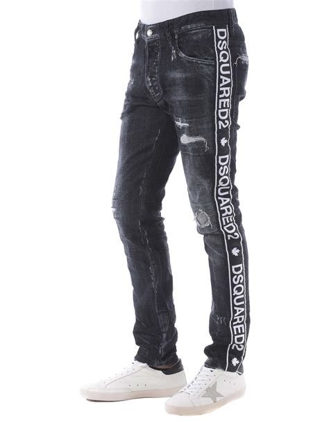 Dsquared2 - Skater logo band jeans - straight leg jeans ...