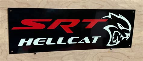 Racing Srt hellcat wall decor garage art sign | Etsy