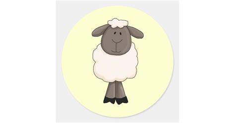 Sheep Classic Round Sticker Zazzle