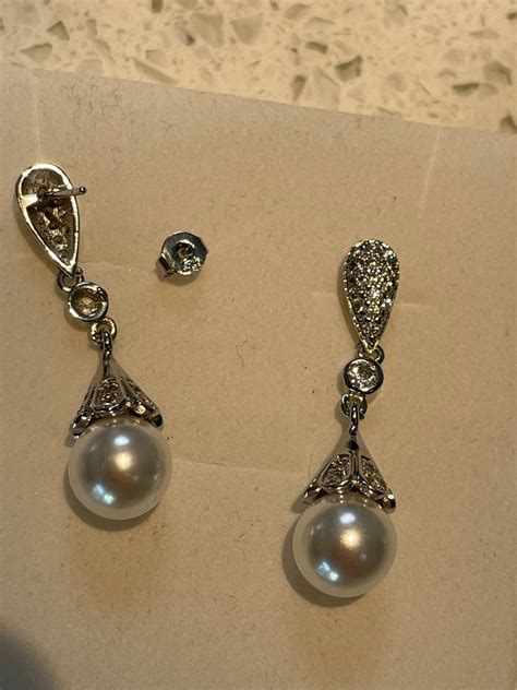 Kate Middleton Princess Diana Diamond Pearl Drop Earrings | Etsy