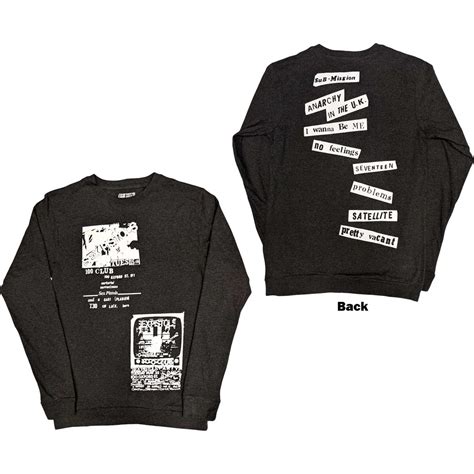 Sex Pistols Unisex Long Sleeve T Shirt 100 Club Back Print Tee